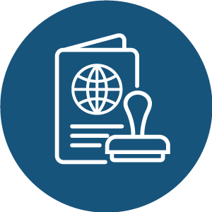 UKSH – No Visa No Pay Icon – Blue